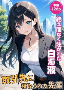 【エロ漫画】美人で仕事ができる先輩OLが取引先の部長にご奉仕させられて目隠し拘束でNTRレイプ
