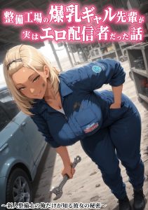 【エロ漫画】工場の巨乳黒ギャル先輩のオナニー配信を見つけた新人後輩！仕事の休憩中に問い詰めて口止めエッチ