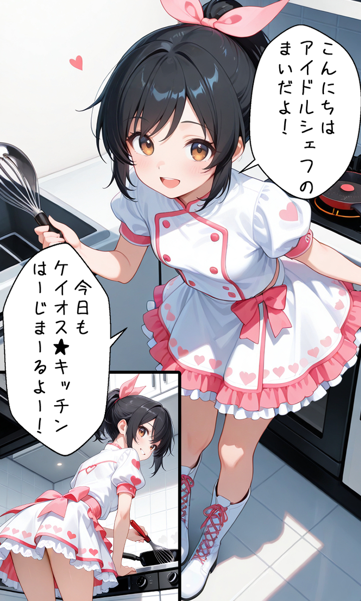 【エロ漫画】乳首が弱い美少女アイドルをキッチンでレイプ！初めてのアナルセックスで中出し！